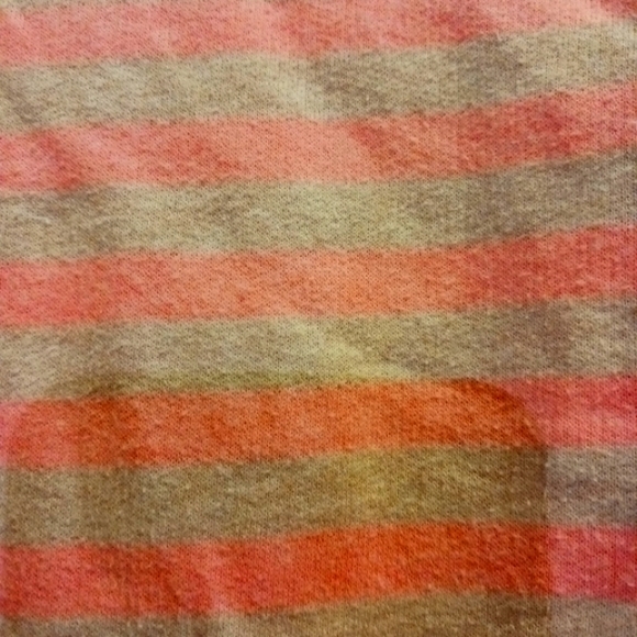 American Eagle Outfitters Striped Pink and Grey Hoodie - Medium - Picture 4 of 4